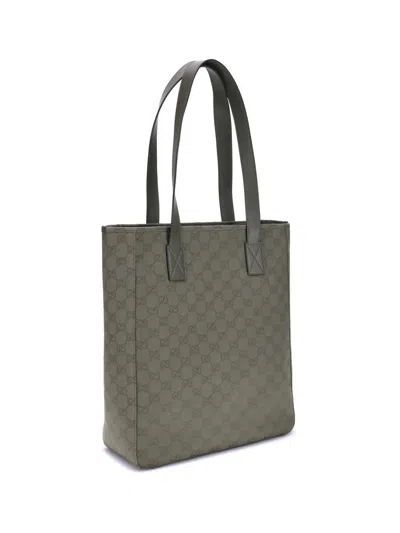 Gucci Gg Canvas Medium Tote Bag In Green