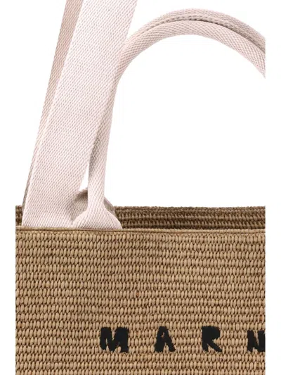 Marni Raffia-effect Tote Bag In Neutral