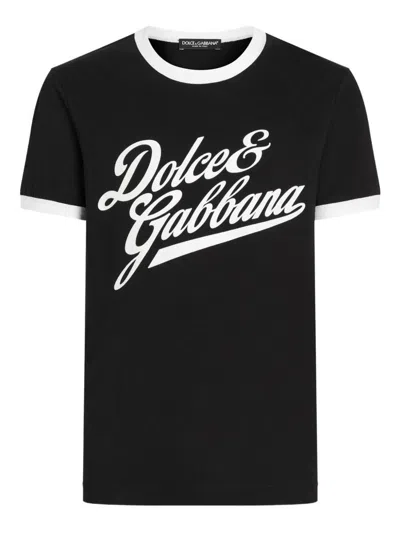 Dolce & Gabbana Round Neck T-shirt In Cotton