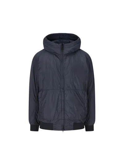Stone Island Crinkle Reps Ny Light Puffer Jacket In Blue