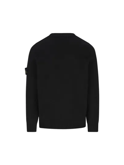 Stone Island Cotton Sweatshirt In Black