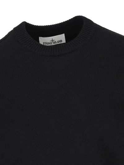 Stone Island Cotton Sweatshirt In Black