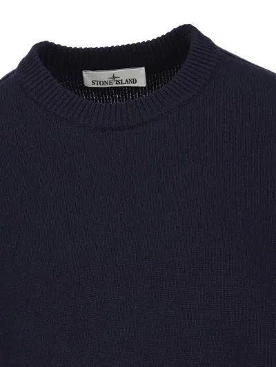 Stone Island Cotton Sweatshirt In Blue