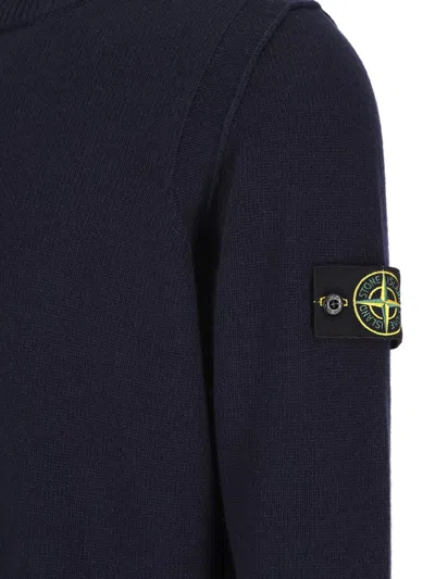Stone Island Cotton Sweatshirt In Blue