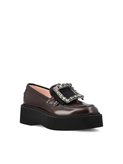 Roger Vivier Viv Rangers High Strass Loafer In Black