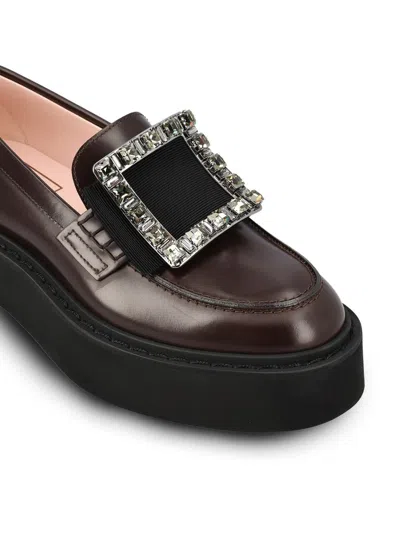 Roger Vivier Viv Rangers High Strass Loafer In Black