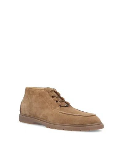 Tod's Suede Leather Ankle Boots In Brown