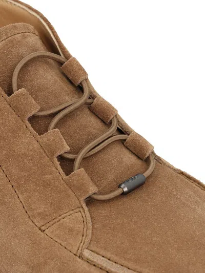 Tod's Suede Leather Ankle Boots In Brown