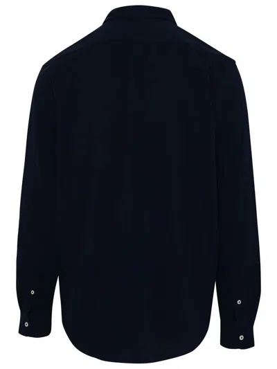 Polo Ralph Lauren Black Shirt With Button-down Collar And Pony Embroidery On The Front In Black