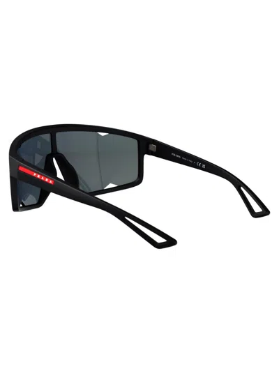Prada Linea Rossa Matte Black Injectate Sunglasses In Black
