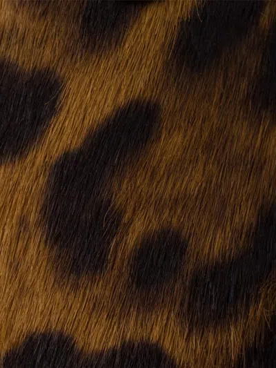 Prada Leopard Print Double Strap Ballet Flats In Animal Print