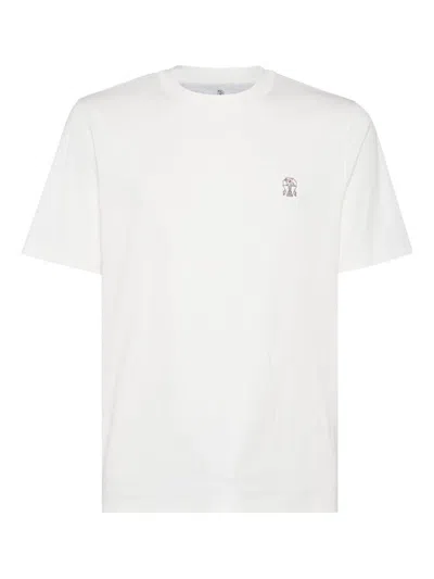 Brunello Cucinelli Crewneck T-shirt With Straight Hem And Soft Fabric