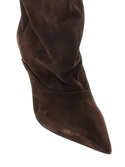 Paris Texas Ines Reverse Midcalf Boot 75 In Brown