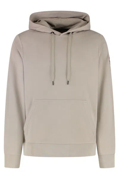 Canada Goose Huron Patch-logo Hoodie In Nude