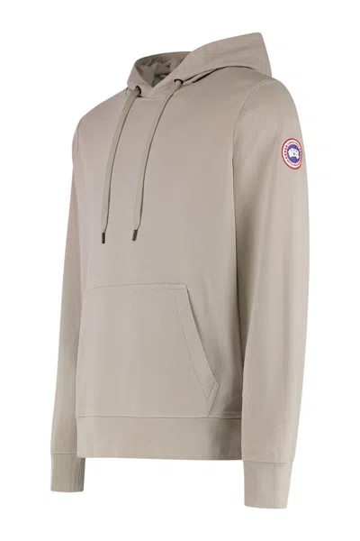 Canada Goose Huron Patch-logo Hoodie In Nude