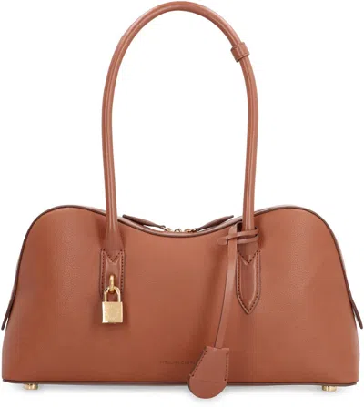 Stella Mccartney Camel Synthetic Leather Ryder Medium Shoulder Bag In Brown