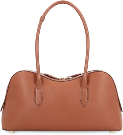 Stella Mccartney Camel Synthetic Leather Ryder Medium Shoulder Bag In Brown