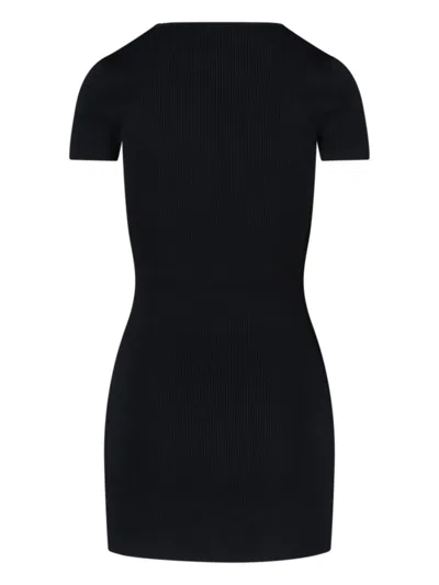 Alexander Wang Viscose Blend Mini Dress In Black