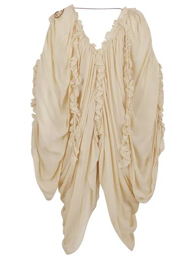 Zimmermann Draped Blouse With Deep V-neckline