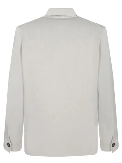 Dell'oglio Field Jacket With Refined Tailoring In Gray