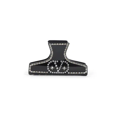 Valentino Hair Accessories Rhinestone Embellishments In Black