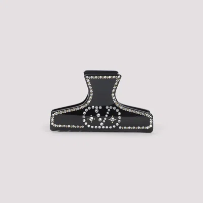 Valentino Hair Accessories Rhinestone Embellishments In Black