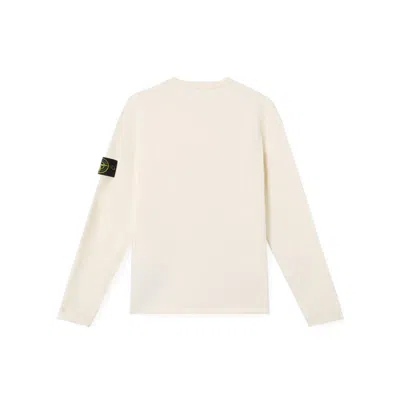 Stone Island Wool Blend Sweatshirt With Iconic Logo Patch And Timeless Design In Neutral
