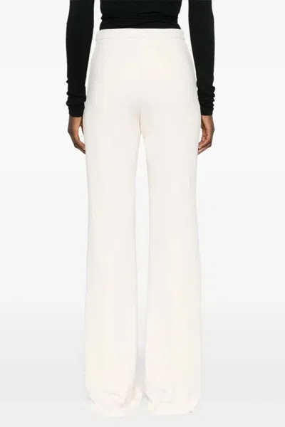 Elisabetta Franchi Flared Trousers With High Waist In White
