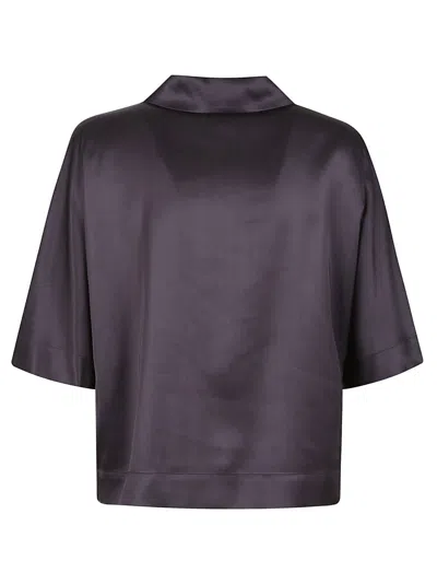 Peserico Relaxed-fit Short Sleeve Top In Black