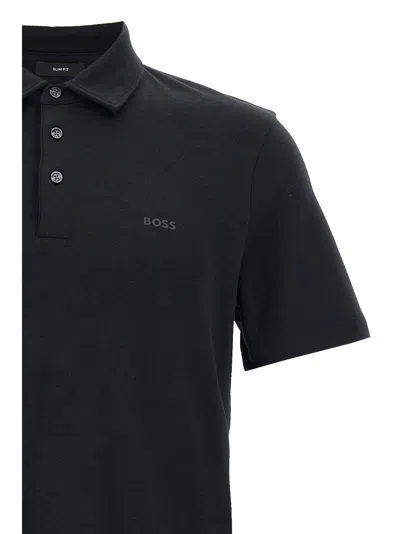 Hugo Boss Blue Palosh 30 Polo Shirt In Black