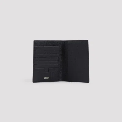 Tom Ford Black Calf Leather Passport Holder