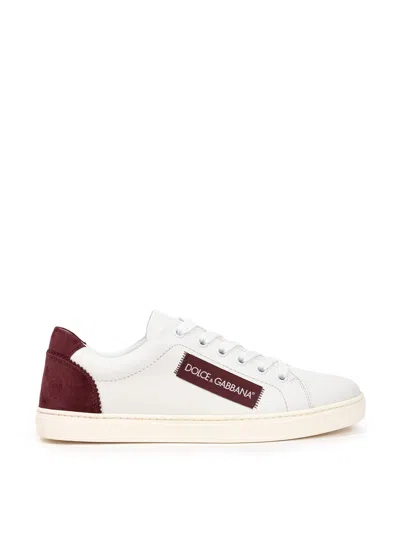 Dolce & Gabbana Low-top White Leather Sneakers