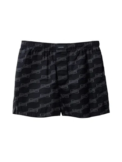 Balenciaga Shorts With Logo Allover