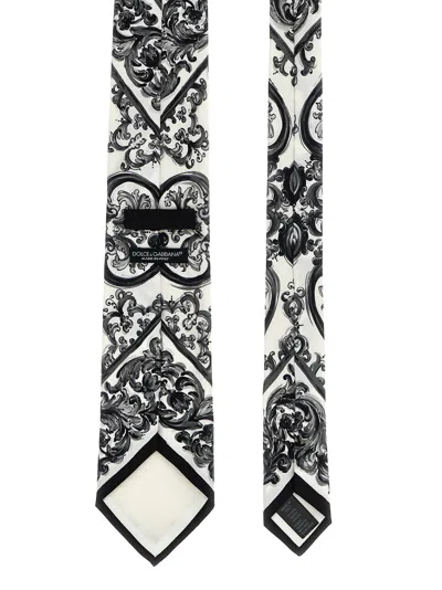 Dolce & Gabbana Maiolica Print Tie In Black