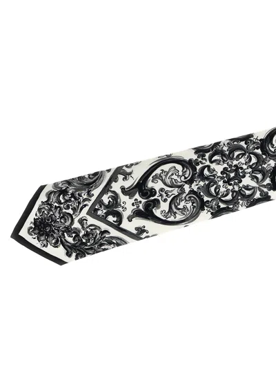 Dolce & Gabbana Maiolica Print Tie In Black