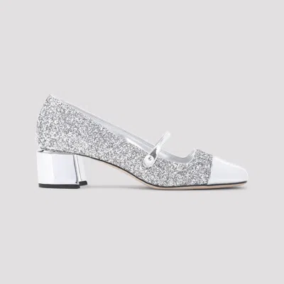 Jimmy Choo Glitter Mary Jane Pumps With Metallic Accents