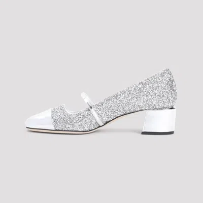 Jimmy Choo Glitter Mary Jane Pumps With Metallic Accents