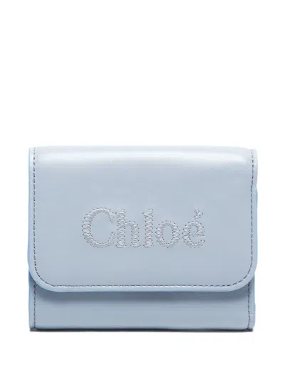 Pre-owned Chloé 2023 Sense Leather Logo Wallet