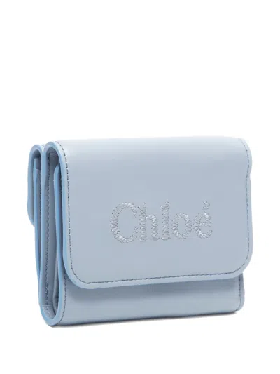 Pre-owned Chloé 2023 Sense Leather Logo Wallet