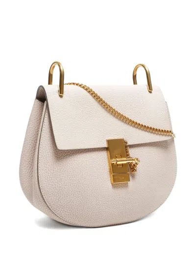 Pre-owned Chloé 2000-2020s Drew Leather Chain Cross Body Bag In Neutral