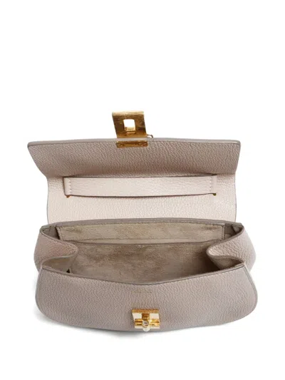 Pre-owned Chloé 2000-2020s Drew Leather Chain Cross Body Bag In Neutral