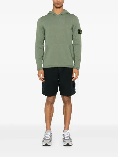 Stone Island Compass-badge Sweater In Green