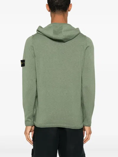 Stone Island Compass-badge Sweater In Green
