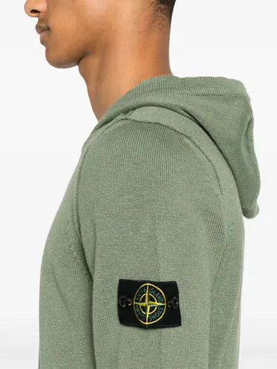 Stone Island Compass-badge Sweater In Green
