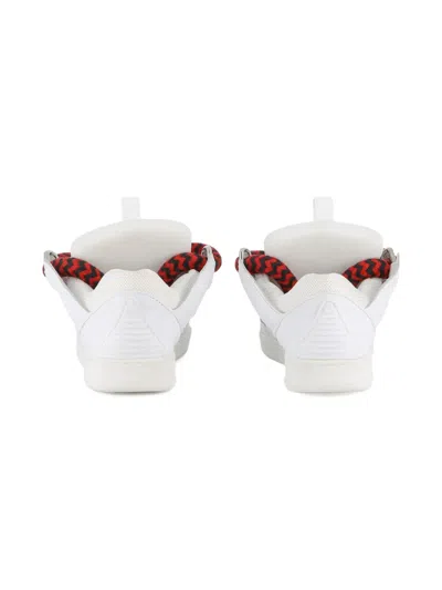 Lanvin Enfant Statement Lace-up Sneakers In White