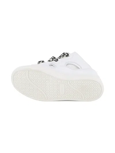 Lanvin Enfant Statement Lace-up Sneakers In White