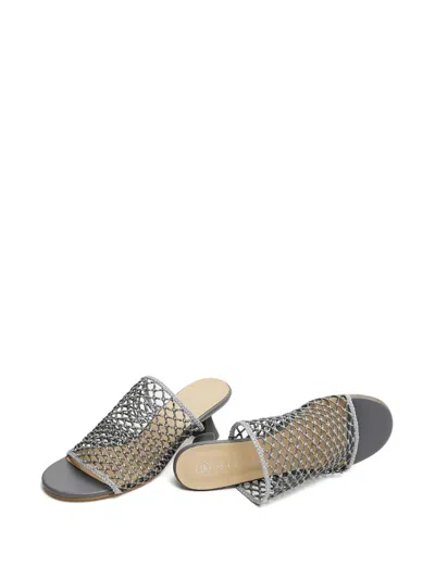 Miista 60mm Marilia Net-insert Sandals In Silver