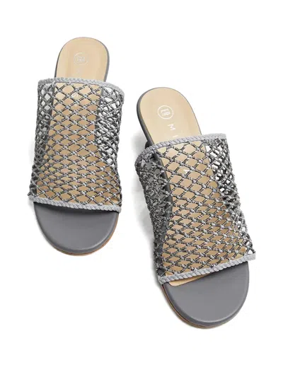 Miista 60mm Marilia Net-insert Sandals In Silver