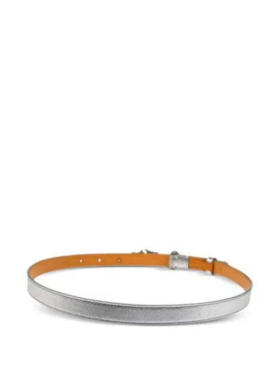 Pre-owned Louis Vuitton 2007 Cursive Logo Leather Belt