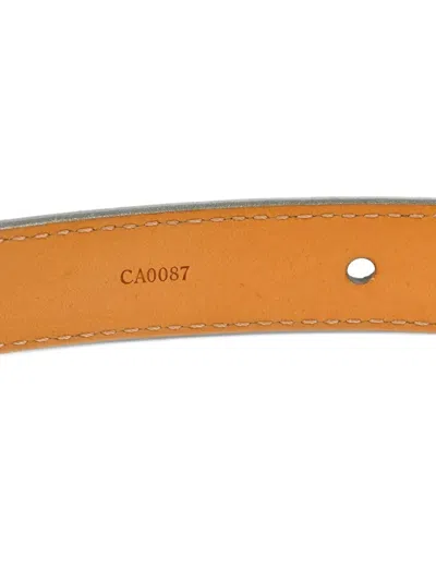 Pre-owned Louis Vuitton 2007 Cursive Logo Leather Belt